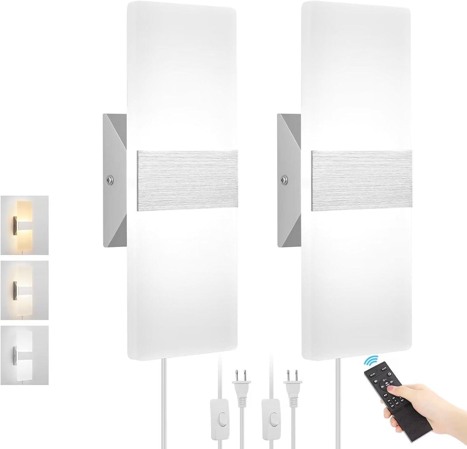Our review: Adjustable Plug-In Wall Sconces with Remote Control