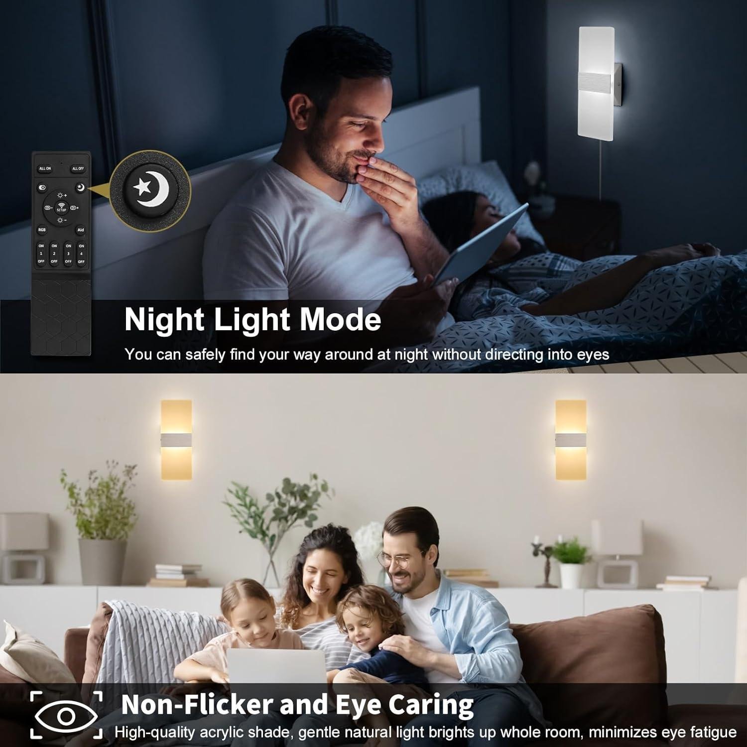 Our Review: Adjustable Plug-In Wall sconces with Remote Control