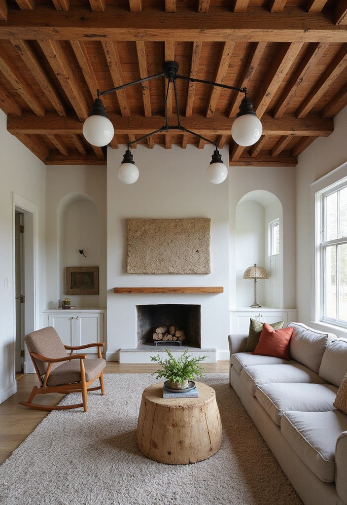 15 Barndominium Decor Ideas That’ll Give Your Home a Farmhouse Flair! - 1. Rustic Wooden Beams