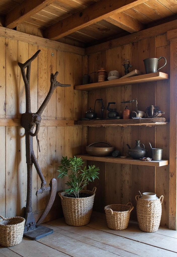 15 Barndominium Decor Ideas That’ll Give Your Home a Farmhouse Flair! - 4. Vintage Farm Equipment