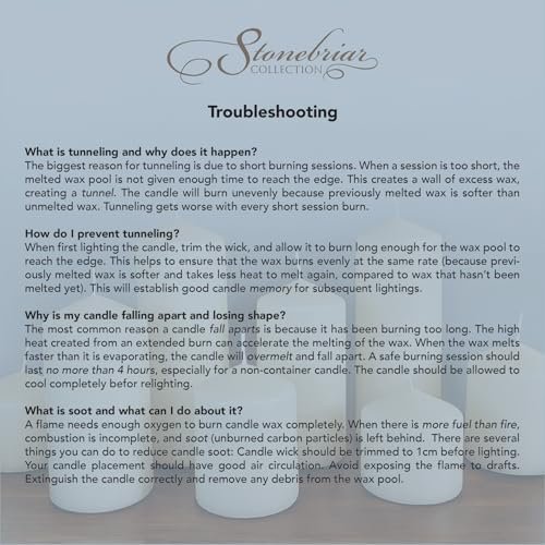 1747206235_51w5ucni9PL._SL500_.jpg Stonebriar 6-Pack Tall Unscented Ivory Wax Pillar Candles - 3 x 6 Inches, 65 Hour Burn Time. - Image 8