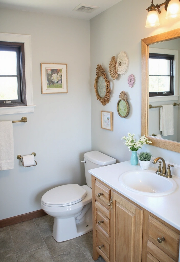 18 Bathroom Transformations Under $500 That Are Pure Magic (Don't Miss #7!) - 15. DIY Wall Art