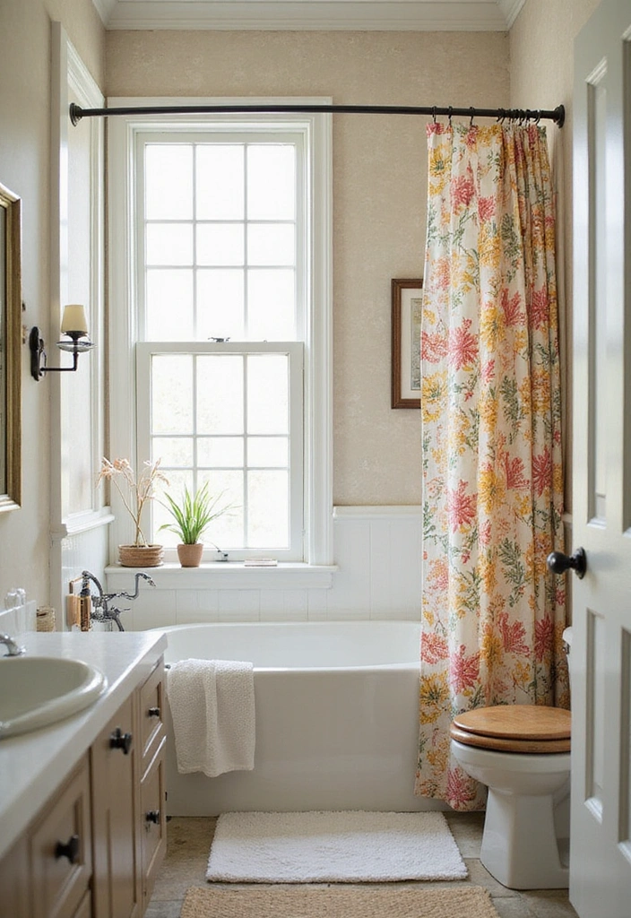 18 Bathroom Transformations Under $500 That Are Pure Magic (Don't Miss #7!) - 5. Upgrade Your Shower Curtain