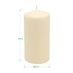 Stonebriar 6-Pack Tall Unscented Ivory Wax Pillar Candles - 3 x 6 Inches, 65 Hour Burn Time. - Image 7