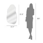 Modern Irregular Asymmetrical Wall Mirror for Living Room, Bathroom, Entryway (31.5"x17.7") - Hook Style - Image 5