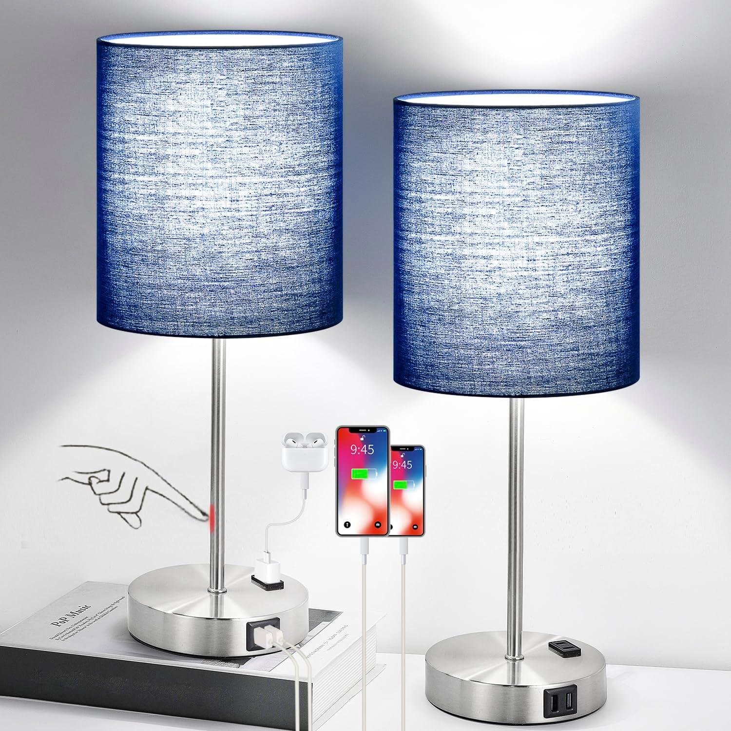 Our Review of Lynnoland Touch Control Lamps with USB & Outlet