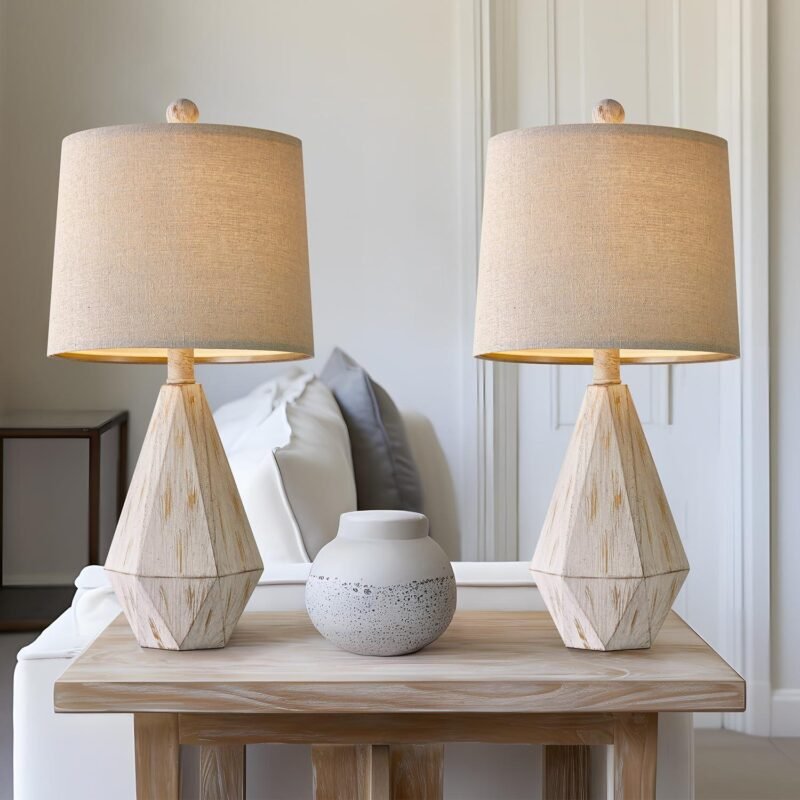 Our Thoughtful Review: PoKat Rustic Table Lamp Set for Cozy Spaces