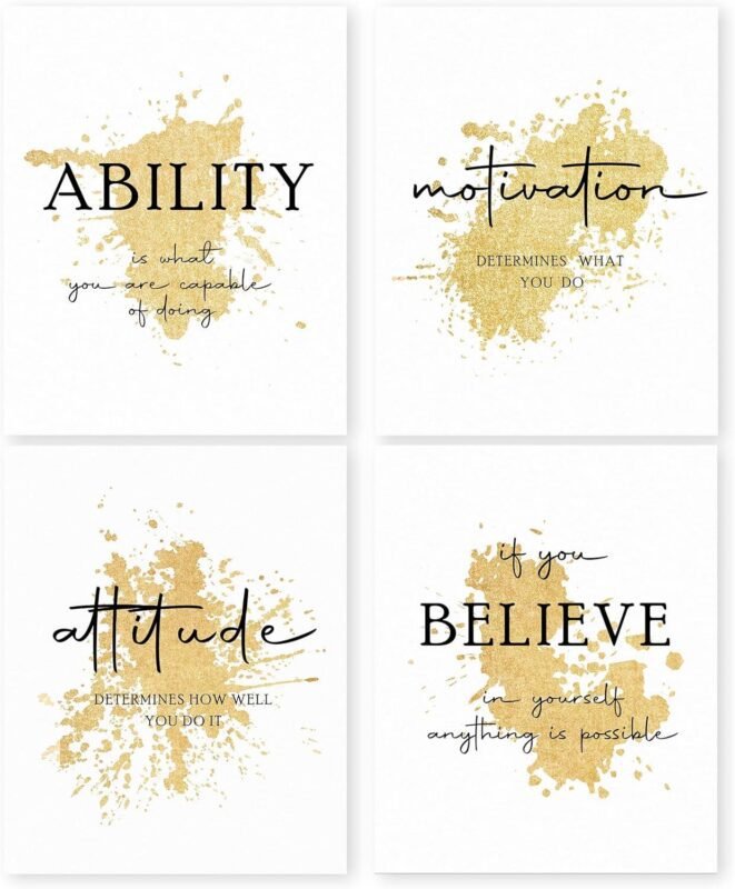 We Tested HRQKO’s Elegant Gold Motivational Art Set