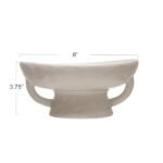 Creative Co-Op White Stoneware Bowl with Reactive Glaze – Perfect for Stylish Serving! - Image 2