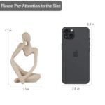 Ozzptuu Sandstone Resin Thinker Abstract Sculpture – Small Collectible Figurine for Home Office Decor - Image 2