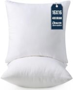 Utopia Bedding Throw Pillows Insert (Pack of 2, White) - 16 x 16 Inches Bed and Couch Pillows - Indoor Decorative Pillow