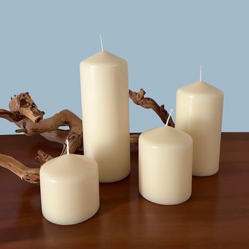 31RicibbfWL._SL500_.jpg Stonebriar 6-Pack Tall Unscented Ivory Wax Pillar Candles - 3 x 6 Inches, 65 Hour Burn Time. - Image 5