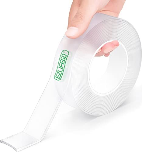 EZlifego Heavy Duty Double-Sided Tape (16.5FT) - Nano Adhesive for EZlifego Double Sided Tape Heavy Duty(Extra Large 16.5FT), Nano Adhesive Mounting Tape Wall Decor,Sticky Picture Hanging Adhesive Strips Poster Tape