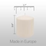 White Unscented Pillar Candles - 2.7x3 inches, 30-hour burn time, 6 Pack - Ideal for Weddings & Events. - Image 2