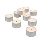 Stonebriar 50 Count White Unscented Smokeless Tea Light Candles—Long-Lasting 6-7 Hour Burn Time - Image 3