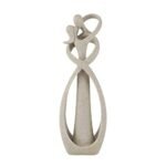 Trycooling Kissing Lovers Statue Abstract Sculpture Resin Statues for Home Decor Modern Home Office Desktop Shelf Bookshelf Decor (Sandstone)