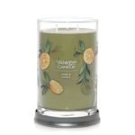 Yankee Candle Sage & Citrus Scented, Signature 20oz Large Tumbler 2-Wick Candle,Long-Lasting and Clean Burn, Over 60 Hours of Burn Time