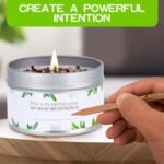 TOMOKO White Sage Candle with Sage Leaf, Rose, Lavender, Himalayan Salt & Essential Oils. - Image 3
