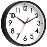 Modern 8-Inch AKCISOT Silent Battery-Operated Wall Clock - Classic Design for Office, Home, and More (Black) - Image 7