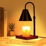 Modern Candle Warmer Lamp with Timer, Dimmable Candle Lamp Warmer, Birthday Gifts for Women, Black Lamp Candle Warmer Gifts for Mom, Adjustable Candle Light Warmer, Cozy Living Room Bedroom Home Decor