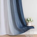 Estelar Navy Blue & Grey Blackout Curtains, 84" Long Grommet Drapes, Thermal Insulated, Room Darkening, Set of 2 Panels (52Wx84L) - Image 6