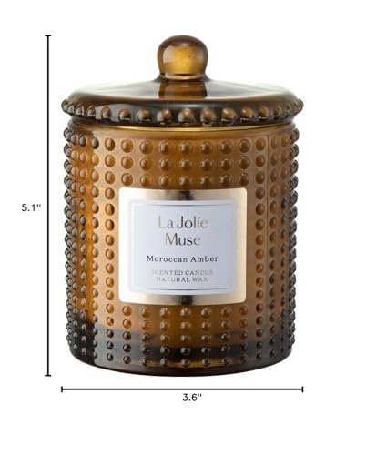 413vnNoClNL._SL500_.jpg LA Jolie Muse Sahara Amber Candles: Luxury Scented Soy Candles in Glass Jars, Perfect Gifts for Men & Women, 75-Hour Burn Time, 10 oz. - Image 8