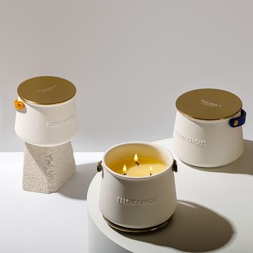 4143wqT-qcL._SL500_.jpg Scandinavian Style 3-Wick Scented Candle - Long-Lasting, Non-Toxic Ceramic Jar, Minimalist Design for Summer Nights. - Image 6