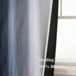 Estelar Navy Blue & Grey Blackout Curtains, 84" Long Grommet Drapes, Thermal Insulated, Room Darkening, Set of 2 Panels (52Wx84L) - Image 5