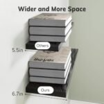 BAYKA Floating Wall Shelves - Rustic Black Wood Shelves for Bathroom, Bedroom, Living Room, Kitchen (Set of 3, 15.7in) - 22lbs Capacity for Books & Decor. - Image 3