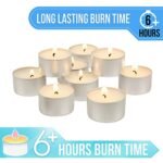 Stonebriar 50 Count White Unscented Smokeless Tea Light Candles—Long-Lasting 6-7 Hour Burn Time - Image 5