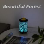 Leyoue Electric Wax Melt Warmer with PTC Heating & 7-Color LED Light - Ideal for Home, Office, Gifts (Black Forest) - Image 3
