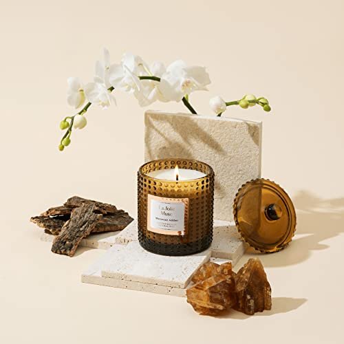 417tEtGFuaL._SL500_.jpg LA Jolie Muse Sahara Amber Candles: Luxury Scented Soy Candles in Glass Jars, Perfect Gifts for Men & Women, 75-Hour Burn Time, 10 oz. - Image 3