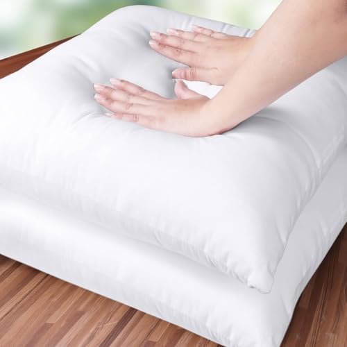 419K2hDXrtL._SL500_.jpg Utopia Bedding Throw Pillow Inserts (Set of 2, White) - 16x16 Inch Decorative Indoor Pillows for Bed and Couch - Image 5