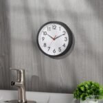 Modern 8-Inch AKCISOT Silent Battery-Operated Wall Clock - Classic Design for Office, Home, and More (Black) - Image 5