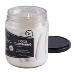 Vanilla Bean Scented Candle: Eliminates 95% of Pet, Smoke, and Food Odors - 80-Hour Burn - 12 oz Premium Soy Blend - Image 3