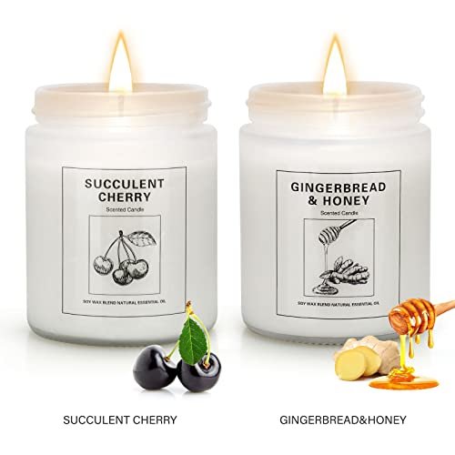 41B4i8dEtEL._SL500_.jpg Soy Wax Scented Candle Set - 4 Aromatherapy Candles, 35-Hour Burn Time, Perfect Gifts for Women. - Image 5