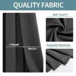 ChrisDowa Dark Grey Grommet Blackout Curtains - 2-Panel Thermal Insulation for Bedroom & Living Room (42x63 Inch) - Image 4