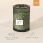 LA JOLIE MUSE Eucalyptus & Alpine Sage Scented Candles: Large 19oz Wood Wick, 90-hour Burn, Decorative Glass, Natural Soy Wax. - Image 5