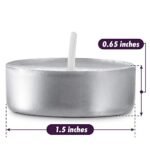 MontoPack Unscented Tea Light Candles – 100 Pack, 4-Hour Smokeless, Dripless Votives for Home, Weddings, and Events. - Image 5