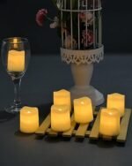 SHYMERY 24-Pack Flameless Votive Candles - 200+ Hour Battery-Operated LED Tea Lights in Warm White for Weddings, Halloween, and Christmas Decor (1.5" x 1.7") - Image 9