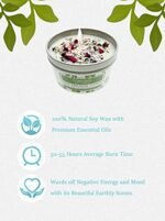 TOMOKO White Sage Candle with Sage Leaf, Rose, Lavender, Himalayan Salt & Essential Oils. - Image 5