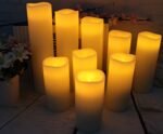 Vinkor Flameless Candles: Battery-Operated Real Wax LED Pillar Candles with Remote & 24-Hour Timer (Ivory, 4"-9") - Image 3