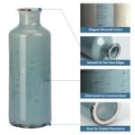 CUCUMI Set of 3 Ceramic Flower Vases: Rustic Coastal Decor for Farmhouse Living Room, Mantle & Coffee Table - Image 3