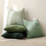 MIULEE Spring Boho Farmhouse Sage Green Throw Pillow Covers, 18x18 inches, Set of 4, Soft Corduroy Cushions for Living Room, Sofa, or Bed. - Image 7