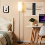 Ambimall 64" Modern Floor Lamp with Remote, Dimmable Color Temperature & Brightness, 9W Bulb for Living Room, Bedroom, Office. - Image 6