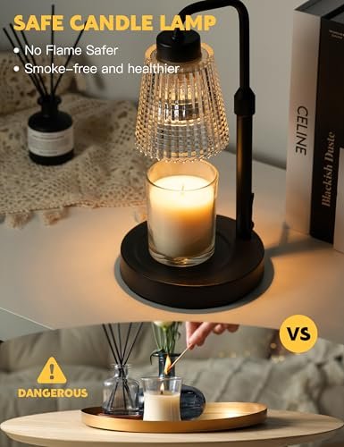 41RbtIxXiL._SL500_.jpg GODONLIF Candle Warmer Lamp with Timer – Dimmable Wax Melt Warmer for Jar Candles, Ideal Birthday and Housewarming Gifts for Women and Moms. - Image 2