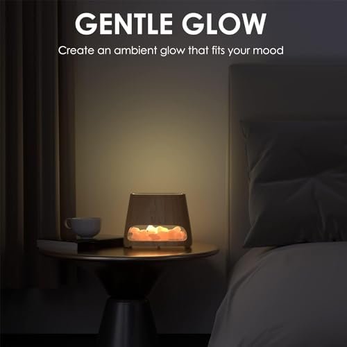 41SXk44cuPL._SL500_.jpg SALKING 2-in-1 Ultrasonic Essential Oil Diffuser & Himalayan Salt Lamp - 150ml, Auto Off, Cool Mist Humidifier - Image 5