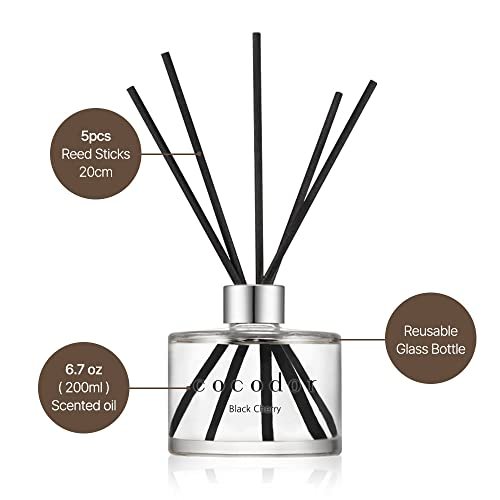 41Twh4kzL._SL500_.jpg COCODOR Signature Reed Diffuser Set - Refreshing Air, 6.7oz, Home Fragrance for Bath Decor. - Image 3