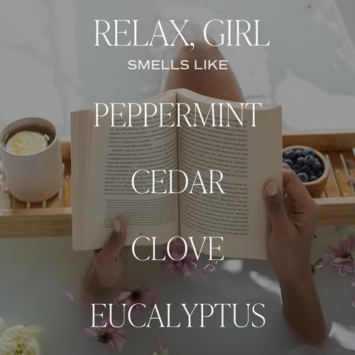 41TZLLD83FL._SL500_.jpg Sweet Water Decor Relax Girl Candle: Peppermint, Cedar, Clove & Eucalyptus | 9oz Jar | 40-Hour Burn | Made in the USA - Image 5