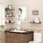 Upsimples Floating Wall Shelves Set of 6 - Wooden Decor Storage for Bedroom, Living Room, Kitchen, and Bathroom. - Image 6